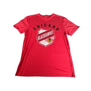 G-III Sports Chicago Blackhawks Shirt XL NHL Carl Banks Red Tri-Blend Tee NWT